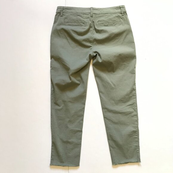 Eileen & Fisher Wicklow Italian Chino Pants Womens 2 Green Sage Cotton Straight - Picture 11 of 13